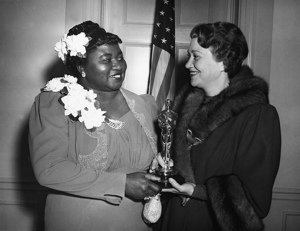 Hattie McDaniel na noite da cerimônia do Oscar.