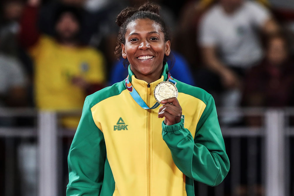 Rafaela Silva ganhou a medalha de ouro na categoria 57kg, no Pan de Lima em agosto deste ano (Imagem: Wander Roberto / COB/MF | Press Global)