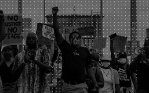 Protesto Black Live Matters (foto original: Reprodução/PSTU)