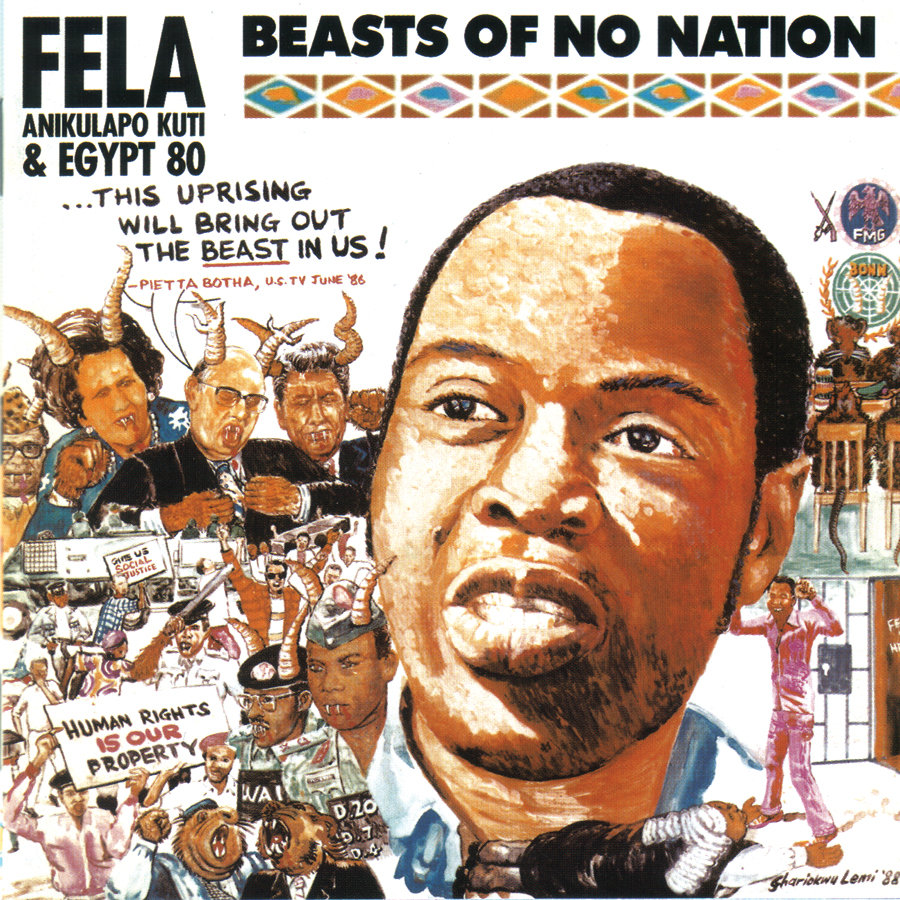 Beasts Of No Nation, álbum antiapartheid de Fela Kuti e Egypt 80, lançado em 1989 (Imagem: Reprodução/Alma Preta)