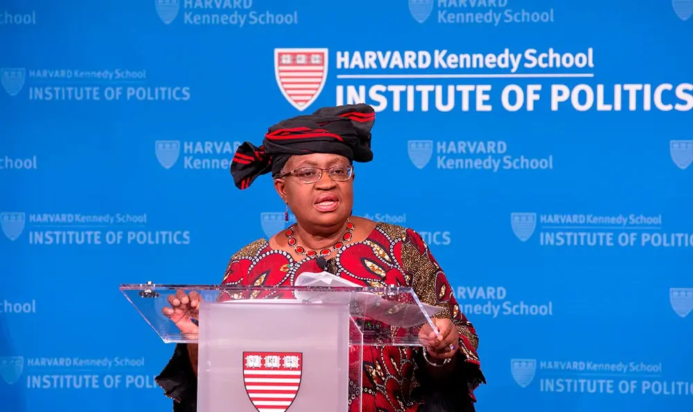 Okonjo-Iweala no Institute of Politics da Harvard Kennedy School.
