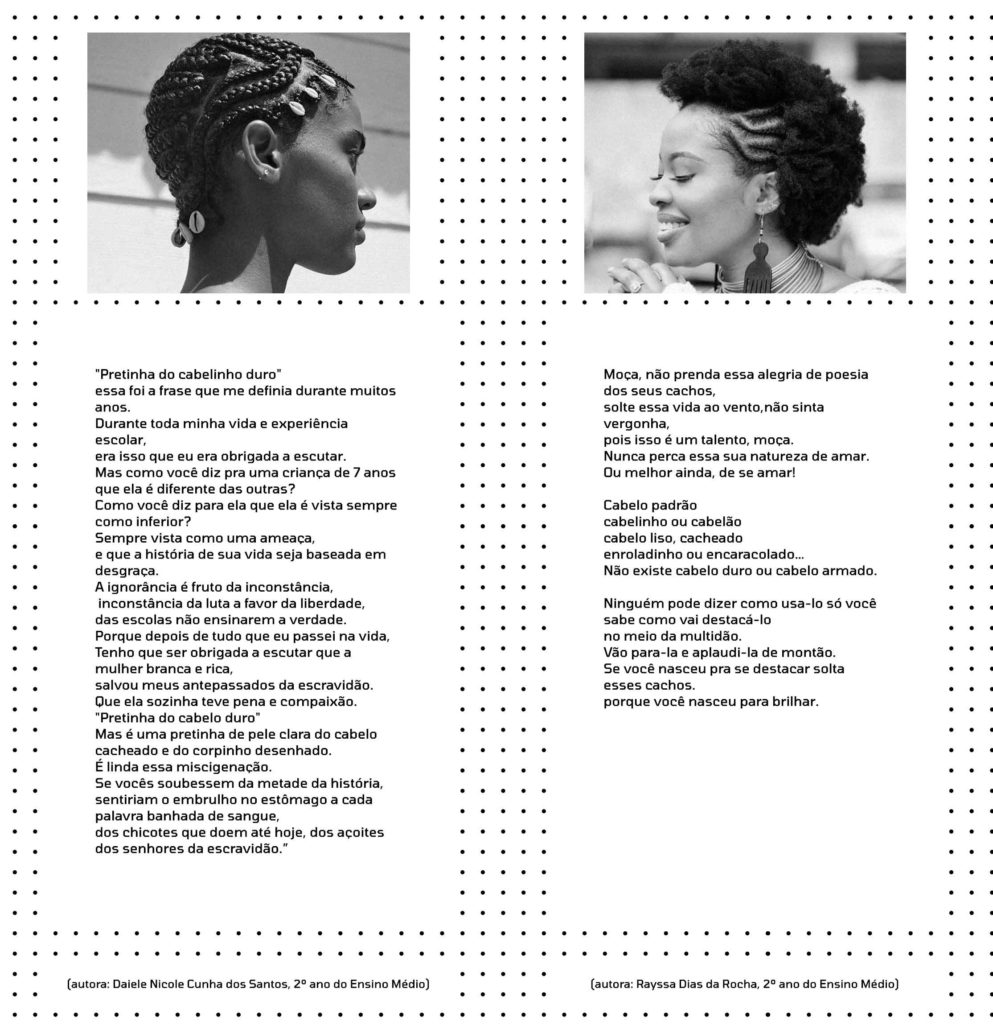 Poesias de Alunas (Imagem: Fotografia reprodução e Montagem Primeiros Negros)