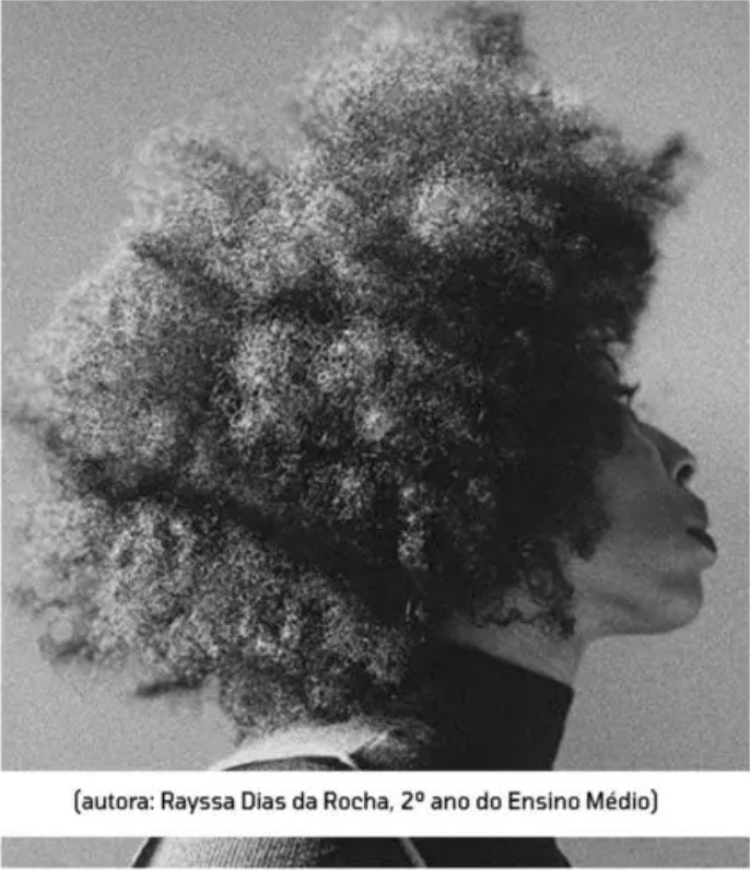 Poesia de Rayssa Dias da Rocha, 2º ano do Ensino Médio. (Imagem: Arte Primeiros Negros, Fotografia reprodução)
