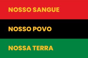 As cores do pan-africanismo: o vermelho simboliza o sangue que une todas as pessoas de ascendência africana e o sacrifício feito para a libertação. O preto simboliza o orgulho do Povo Africano, sua história e cultura; o verde simboliza a abundante riqueza natural da África. (Imagem: Primeiros Negros)