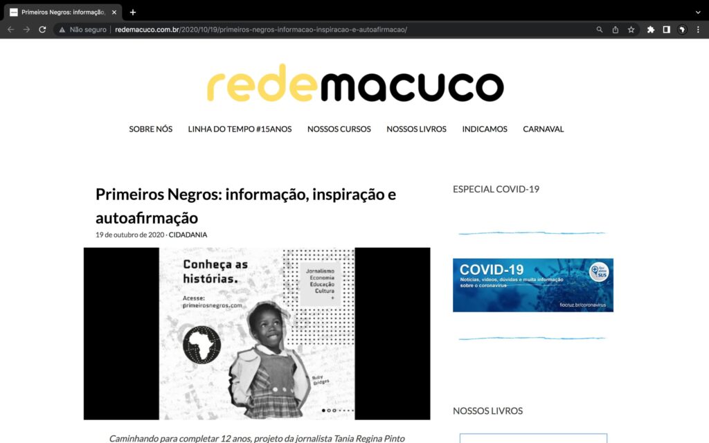 Primeiros Negros na Rede Macuco