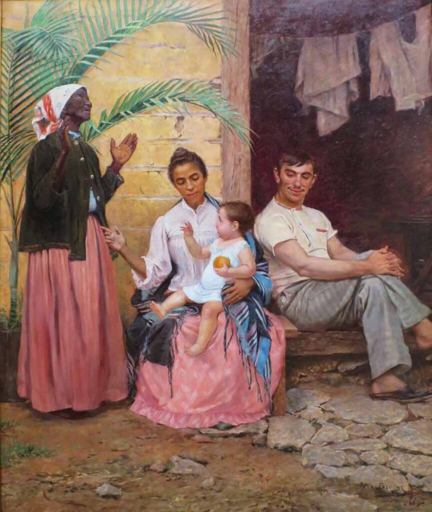 "A Redenção de Cam". Pintura de 1895, depois de oficialmente abolida a escravidãoem 1888 e instituída a República no país em 1889. (Imagem: Reprodução)