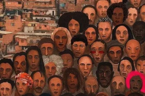 Releitura da obra "Operários", de Tarsila do Amaral, por Uendels (Imagem: Reprodução)
