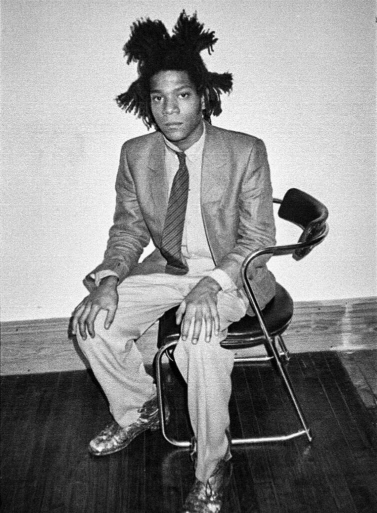 Jean-Michel Basquiat com seu penteado marcante (Imagem: Reprodução)