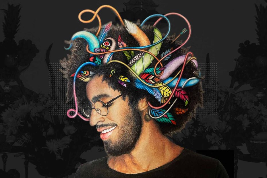 Capa da edição Ori, nossa saúde mental. (Ilustração: Amanda Grigorio)