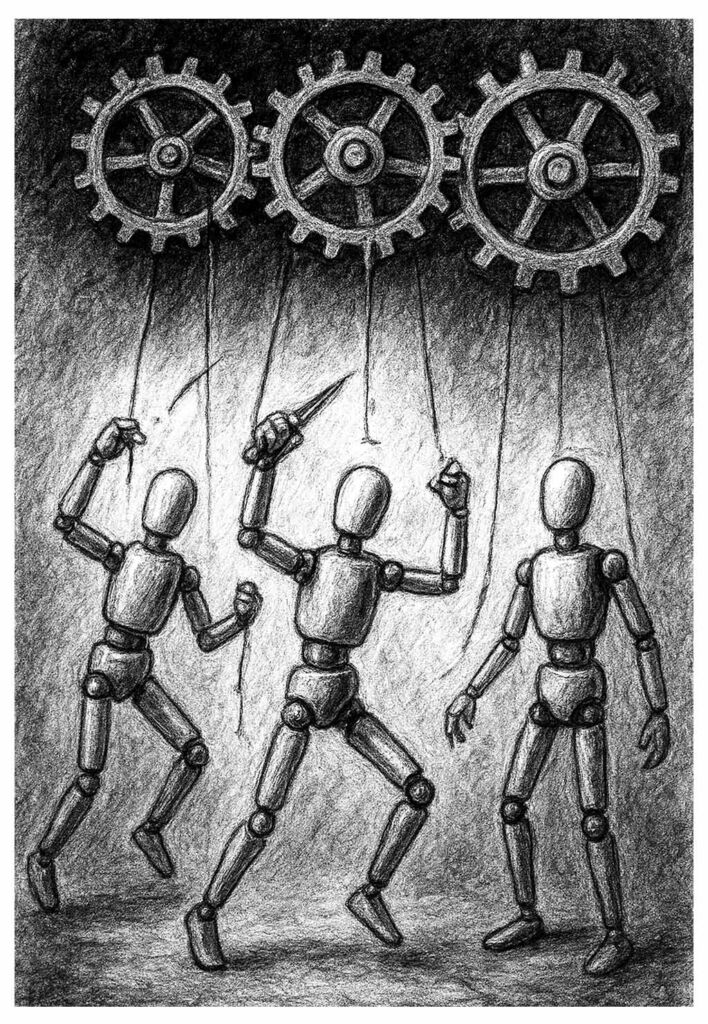 Marionetes se libertando (Imagem: Reprodução)